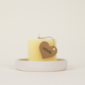 Ivory Mini Heart Candle - Sprouts of Bristol