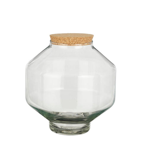 Iza Glass Vessel with Cork Lid [Terrarium Supplies] - Sprouts of Bristol