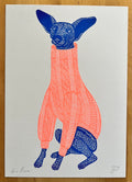 'Knit Picker' Whippet in Jumper Art Print - Sprouts of Bristol