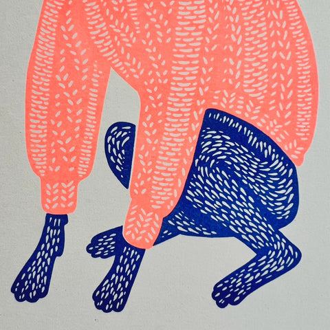 'Knit Picker' Whippet in Jumper Art Print - Sprouts of Bristol