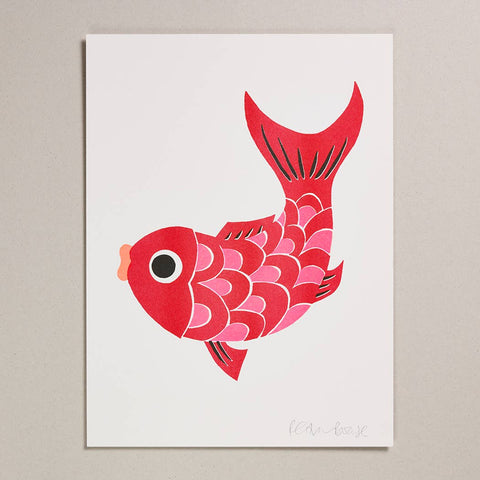 Koi Fish Risograph Print - Sprouts of Bristol