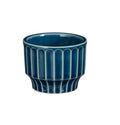 Lauria Striped Pot in Blue - Sprouts of Bristol