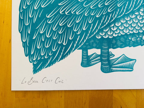 Le Beak, C’est Chic – Risograph Print - Sprouts of Bristol