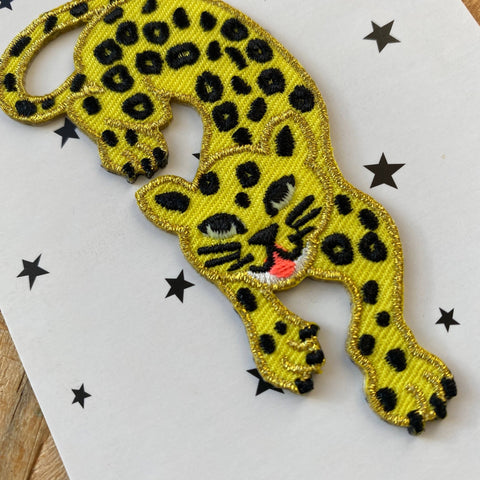 Leaping Leopard Iron on Patch - Sprouts of Bristol