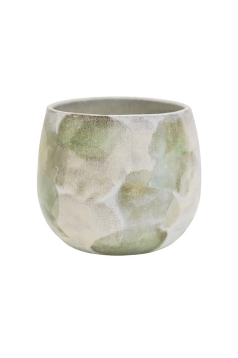 Lola Abstract Watercolour Green Planter - Sprouts of Bristol