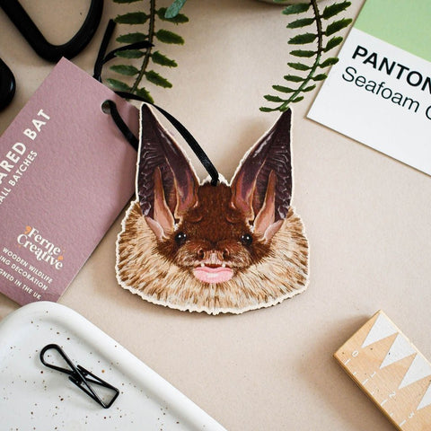 Long - eared Bat Wooden Decoration - Sprouts of Bristol