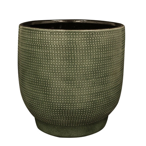 Lykke Ceramic Pot in Deep Sage Green - Sprouts of Bristol