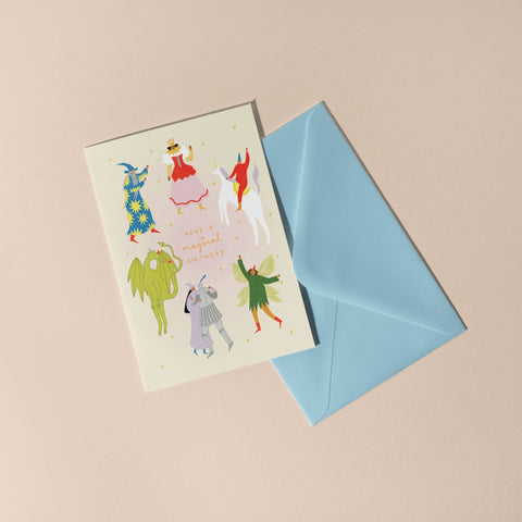 Magical Birthday Card | Fantasy Themed | Folky Kids Card - Sprouts of Bristol