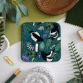 Magpie Illustrated Wildlife Coaster – Feathers, Eggs & Garden Charm - Sprouts of Bristol