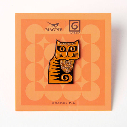 Magpie x Hornsea Cat Pin – Enamel Badge - Sprouts of Bristol