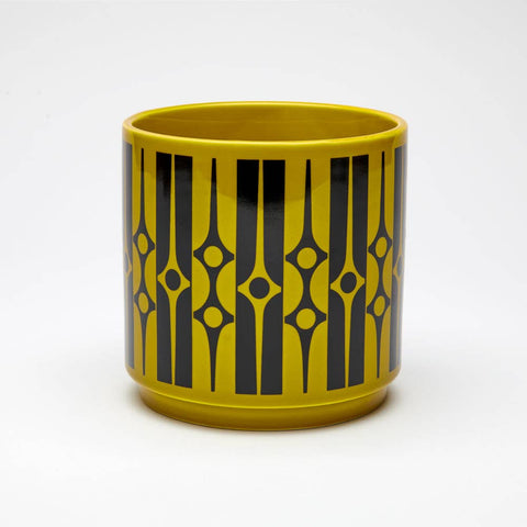 hornsea pottery plant pot Magpie x Hornsea Medium Planty – Geo Chartreuse Plant Pot – Sprouts of Bristol