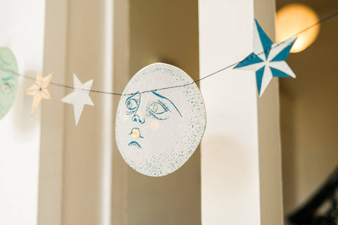 Man on the Moon Sewn Garland - Sprouts of Bristol