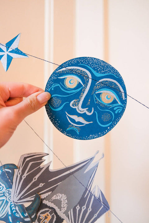 Man on the Moon Sewn Garland - Sprouts of Bristol