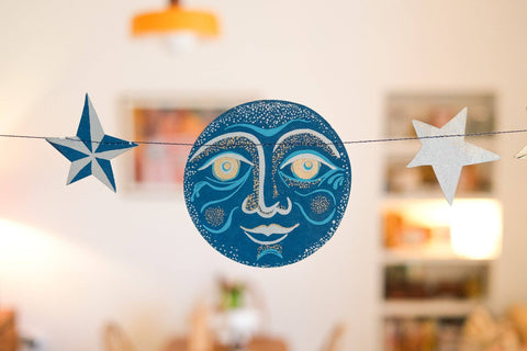 Man on the Moon Sewn Garland - Sprouts of Bristol