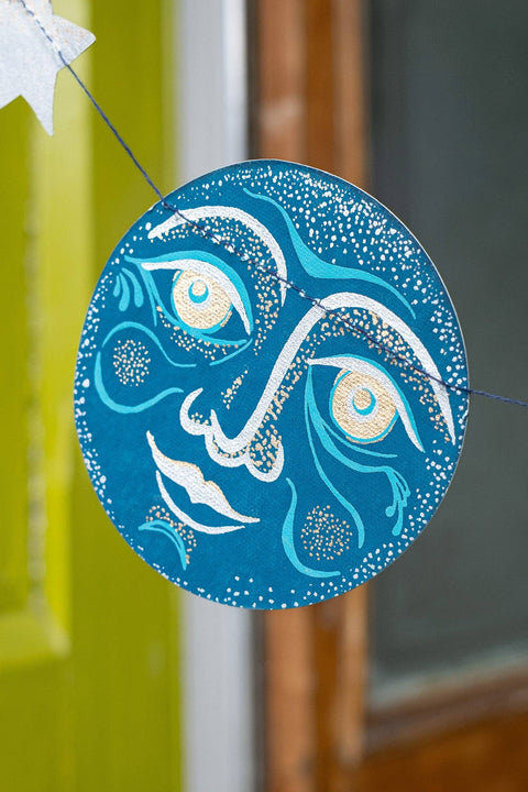 Man on the Moon Sewn Garland - Sprouts of Bristol