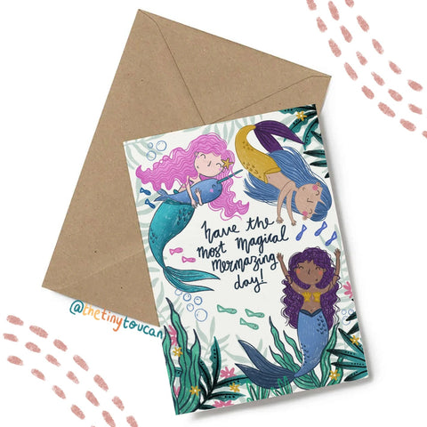 Mermaid Magical Day Greetings Card - Sprouts of Bristol