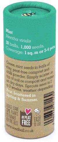 Mint Herb Garden Seedball Tubes - Sprouts of Bristol