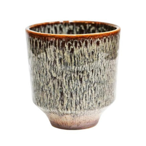 Mocha Brown Earthenware Reactive Glaze Orchid Planter - Sprouts of Bristol