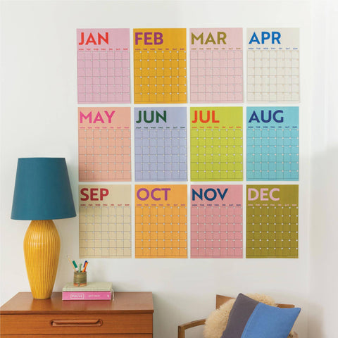 Monthly Undated A3 Wall Planner | 12 Pages | Colourburst - Sprouts of Bristol