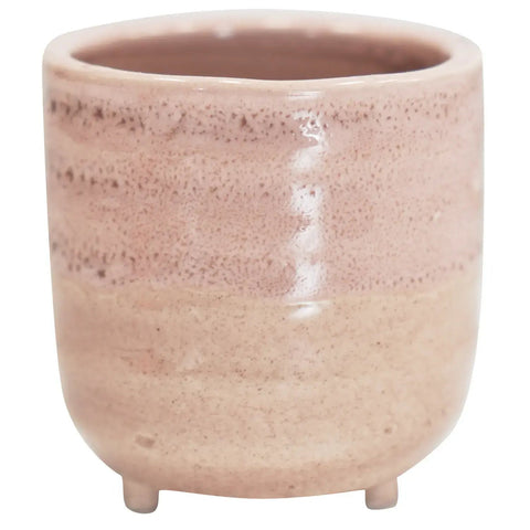 Morganite Pink Reactive Glaze Planter with Feet - Sprouts of Bristol