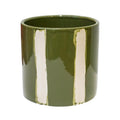 Mulberry Olive Green Painted Stripe Planter - Sprouts of Bristol