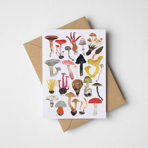 Mushrooms Greetings Card - Sprouts of Bristol