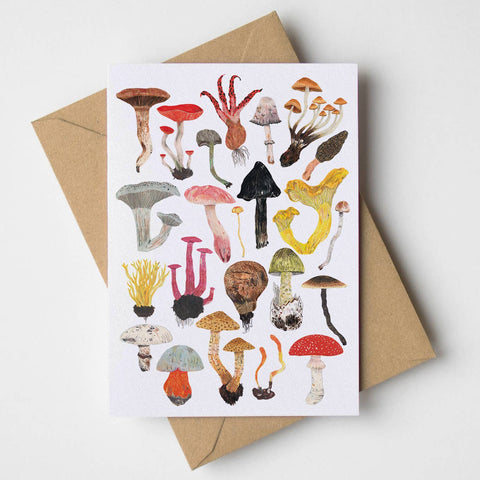 Mushrooms Greetings Card - Sprouts of Bristol