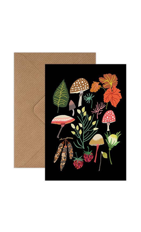 Mushrooms & Moss Greetings Card - Sprouts of Bristol