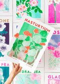 Nasturtium Flower Risograph Print - Sprouts of Bristol