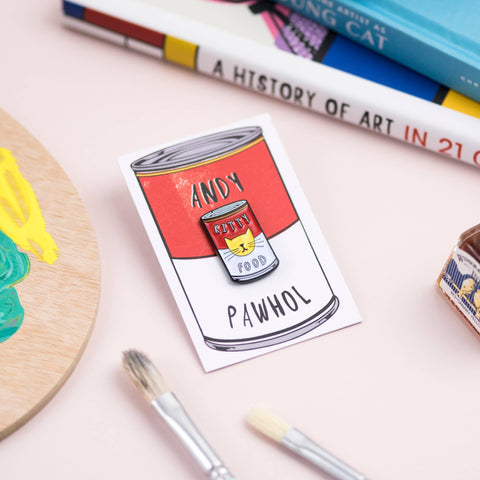 Niaski Andy Pawhol Enamel Pin – Cat Artist Collection - Sprouts of Bristol
