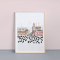 Niaski Meowry Cats at Work Art Print – Inspired by L. S. Lowry - Sprouts of Bristol