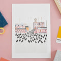 Niaski Meowry Cats at Work Art Print – Inspired by L. S. Lowry - Sprouts of Bristol