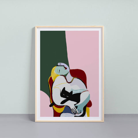 Niaski Picatso Cat Lady Art Print – Inspired by Pablo Picasso - Sprouts of Bristol