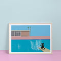 Niaski The Splash Cat Art Print – Inspired by David Hockney - Sprouts of Bristol