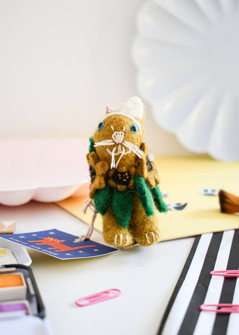 Niaski Vincat Van Gogh Cat Felt Decoration – Handmade Fair Trade - Sprouts of Bristol