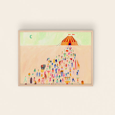 Nights At The Circus Art Print | Nursery Wall Art | Fun: A3 - Sprouts of Bristol