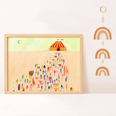 Nights At The Circus Art Print | Nursery Wall Art | Fun: A3 - Sprouts of Bristol