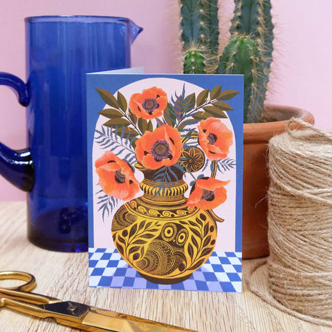 Oenochoe | Everyday greetings card | Mediterranean, floral - Sprouts of Bristol