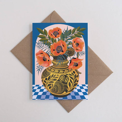 Oenochoe | Everyday greetings card | Mediterranean, floral - Sprouts of Bristol