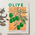 Olive Botanical Risograph Print - Sprouts of Bristol