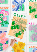 Olive Botanical Risograph Print - Sprouts of Bristol