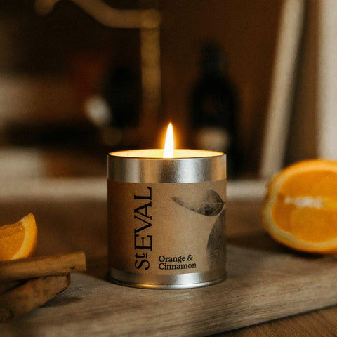 Orange & Cinnamon Scented Tin Candle - Sprouts of Bristol