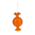 Orange Glass Candy Hanging Decoration – Festive Bauble Ornament - Sprouts of Bristol