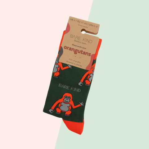 Orangutan Bamboo Socks - Sprouts of Bristol