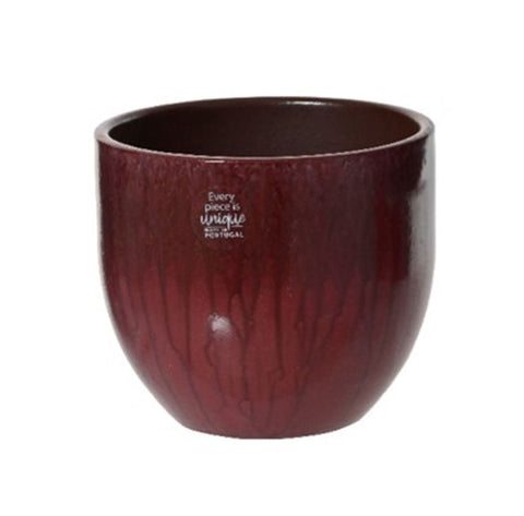 Palazo Ceramic Pot – Burgundy - Sprouts of Bristol