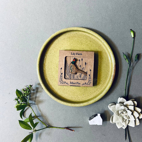 Pheasant Mini Pin Brooch - Sprouts of Bristol