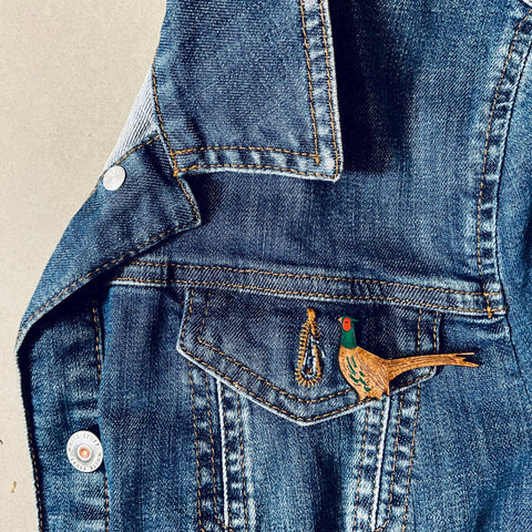 Pheasant Mini Pin Brooch - Sprouts of Bristol