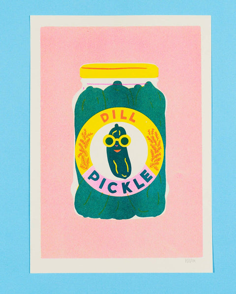 Pickle Risograph A4 Print - Sprouts of Bristol