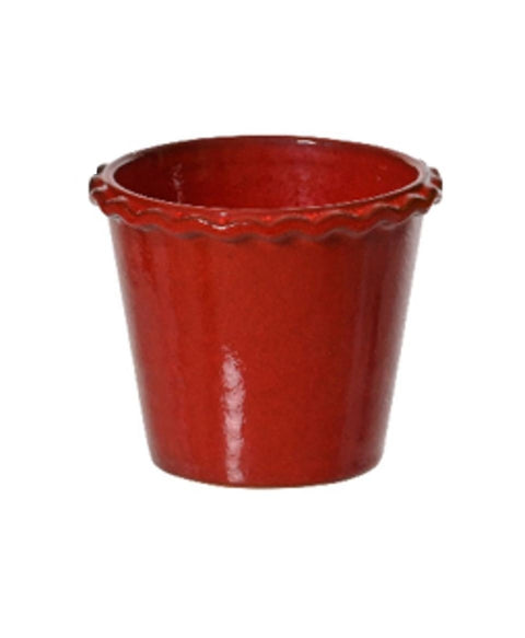 Pie Crust Ceramic Pot – Red - Sprouts of Bristol