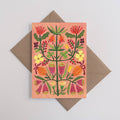 Pink Floral Arrangement | Everyday greetings card | Autumn - Sprouts of Bristol
